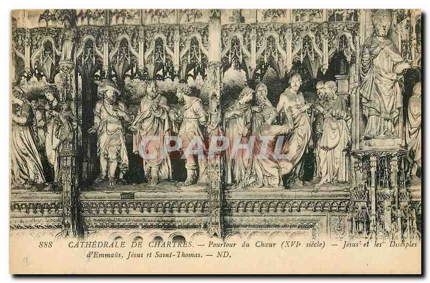 Kathedrale von Chartres — Balken des Chors (16. Jahrhundert) — Jesus und die Jünger