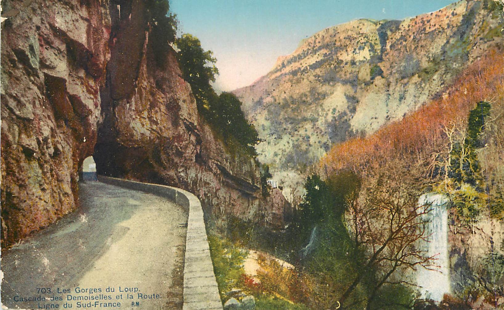CPA Les Gorges du Loup Cascade des Demoiselles et la Route Ligne du Sud France 