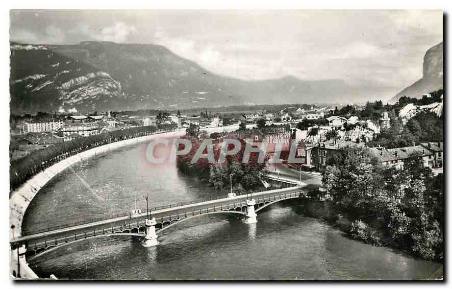 CPA Grenoble vue generale l'Isere et le Vercors 