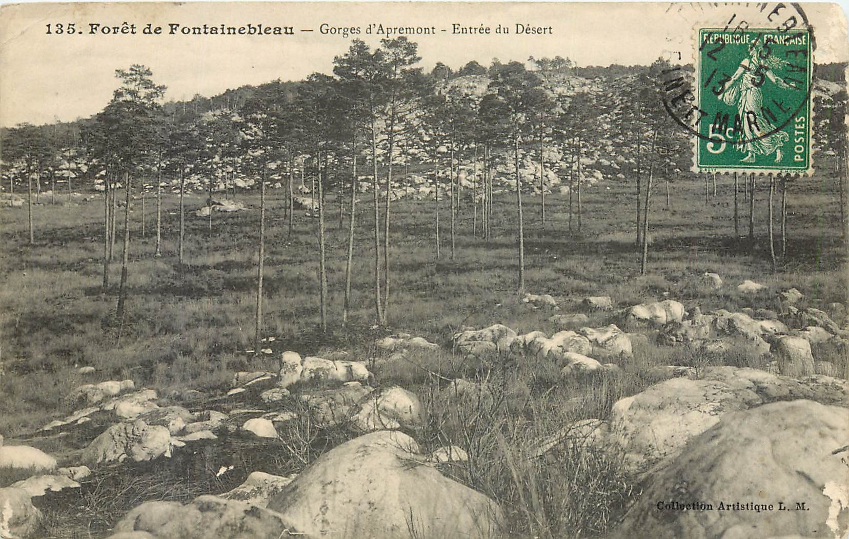 CPA Foret de Fontainebleau Gorges d'Apremont Entree du Desert