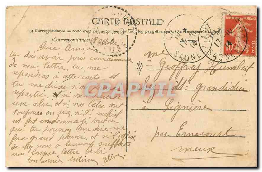 CPA En Morvan Uchon Oratoire de Belle Croix XVI siecle  — Rückseite