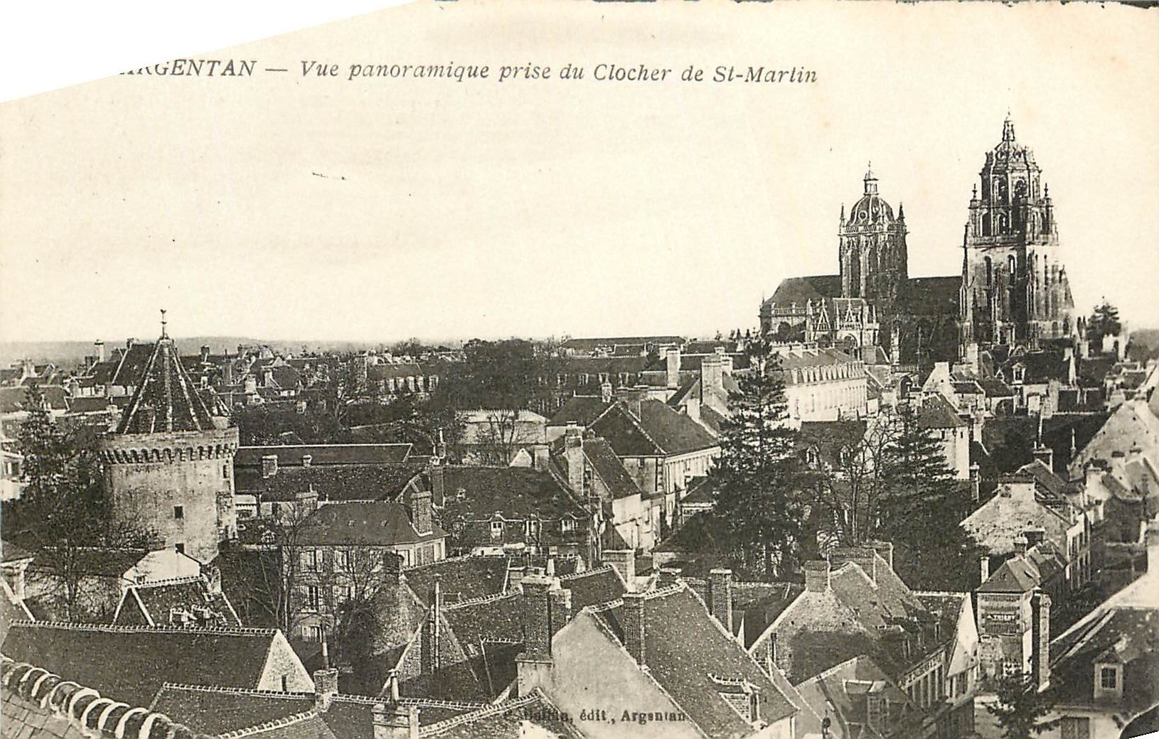 CPA Argentan vue panoramique prise du Clocher de St Martin 