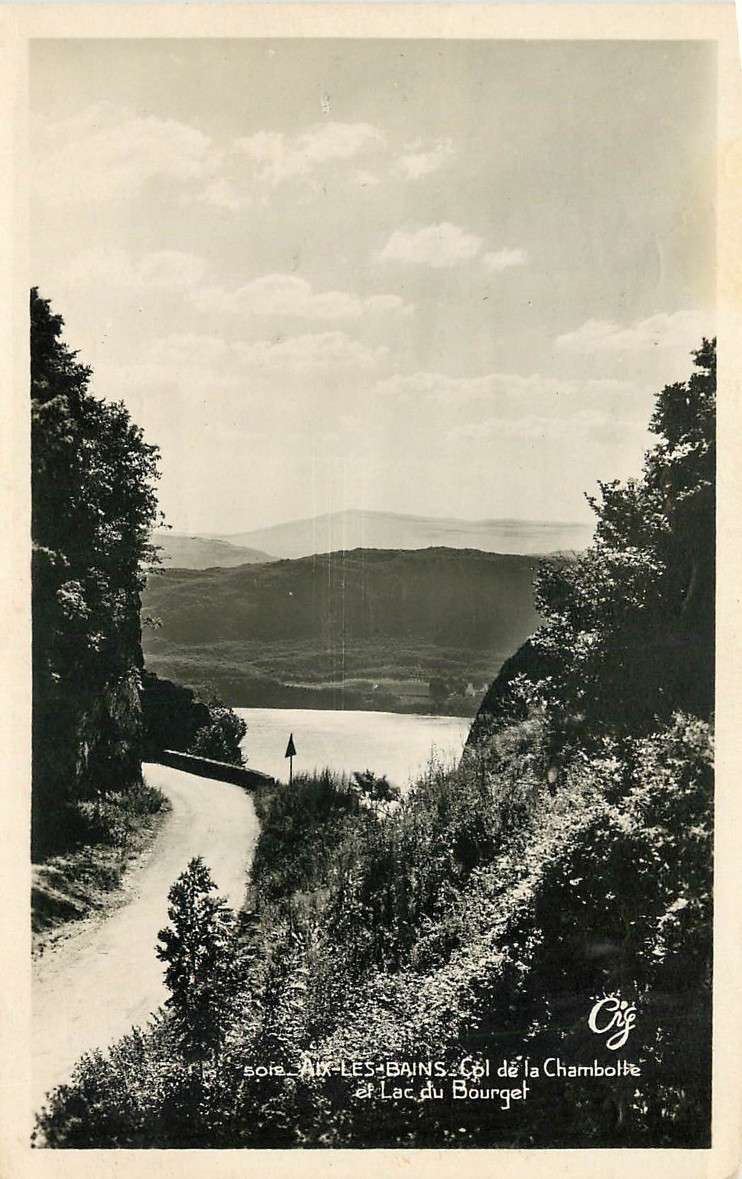 CPA Aix les Bains col de la Chambotte et lac du Bourget 