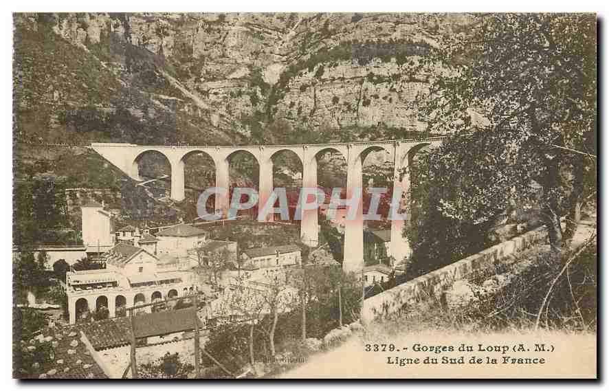 CPA Gorges du Loup A M ligne du sud de la France 