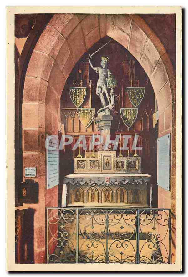 CPA Mont Saint Michel Eglise paroissiale Chapelle St Michel