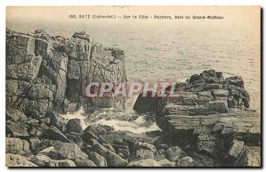 CPA Batz Loire Inf Sur la Cote Rochers Baie du Grand Mathieu 