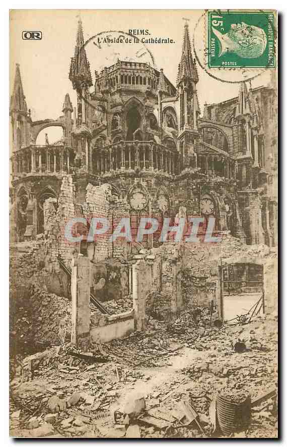 CPA Reims l'abside de la cathedrale 