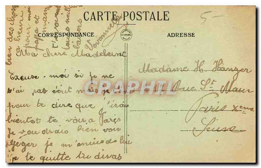 CPA Reims l'abside de la cathedrale  — Rückseite