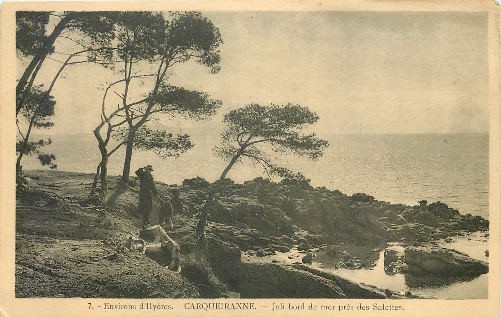 CPA Environs d'Hyeres Carqueiranne joli bord de nier pres des Salettes 