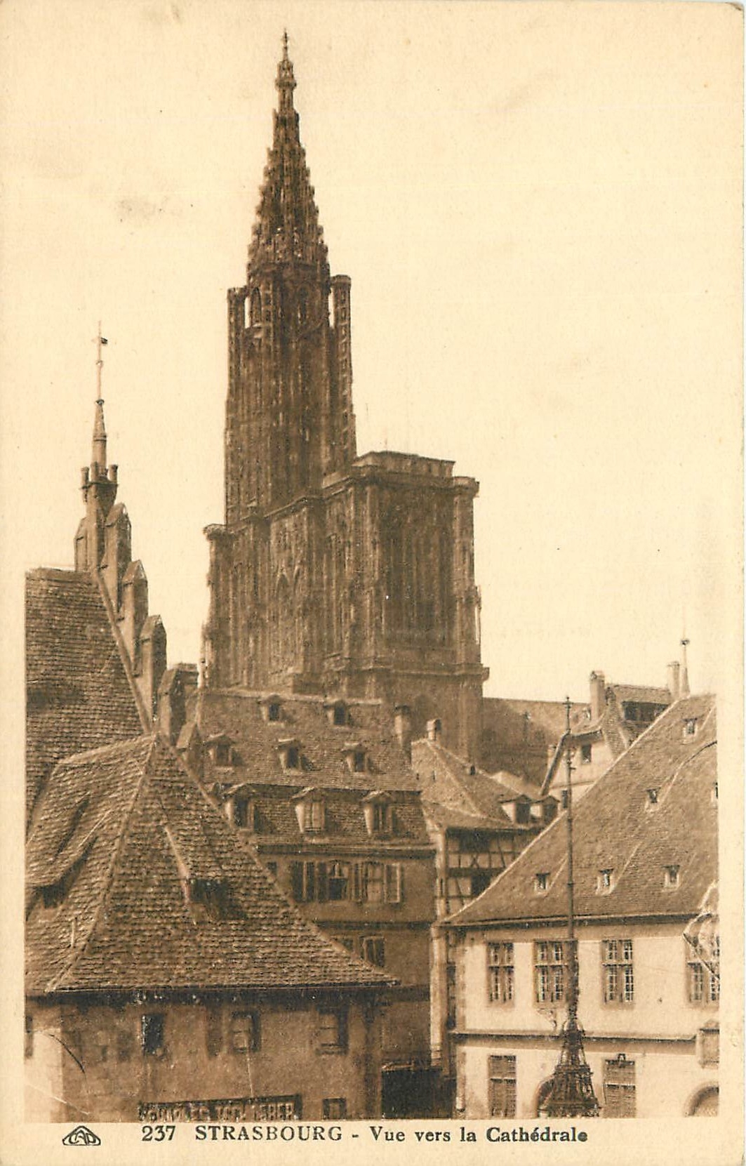 Strasbourg - Vue vers la Cathédrale — éditeur LERER, n° 237