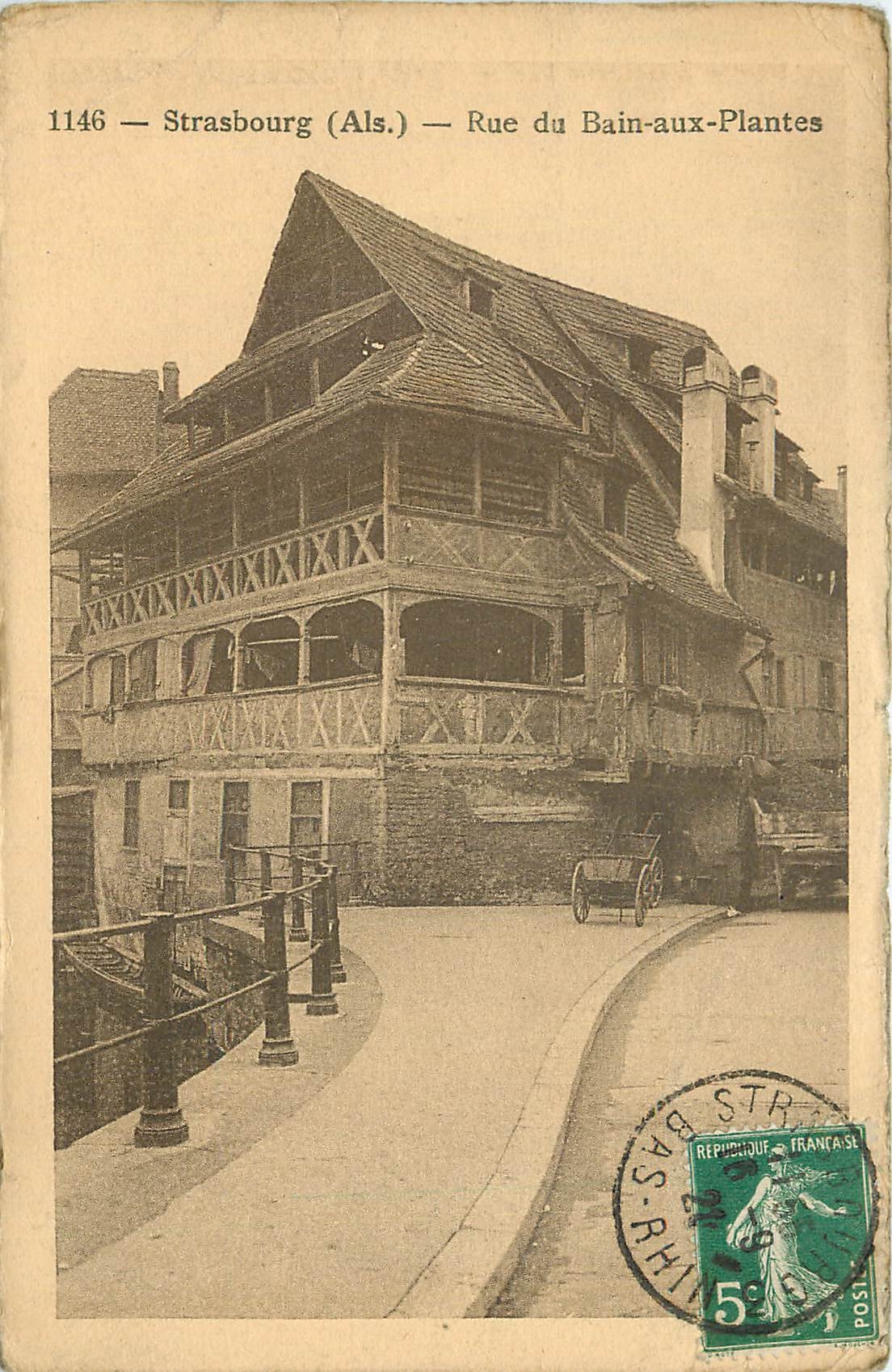 CPA Strasbourg Als rue du Bain aux Plantes 