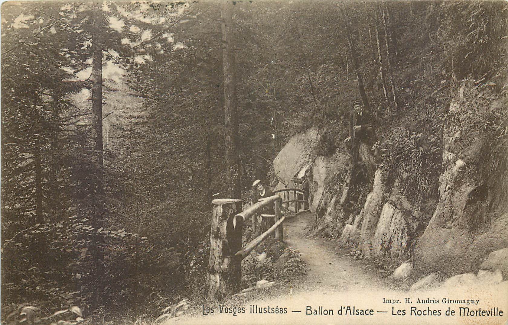 CPA Les Vosges illustrees Ballon d'Alsace les roches de Morteville 