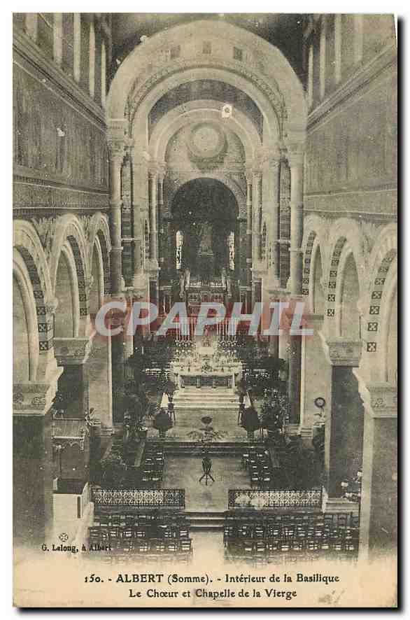 CPA Albert Somme interieur de la Basilique le choeur et chapelle de la Vierge 
