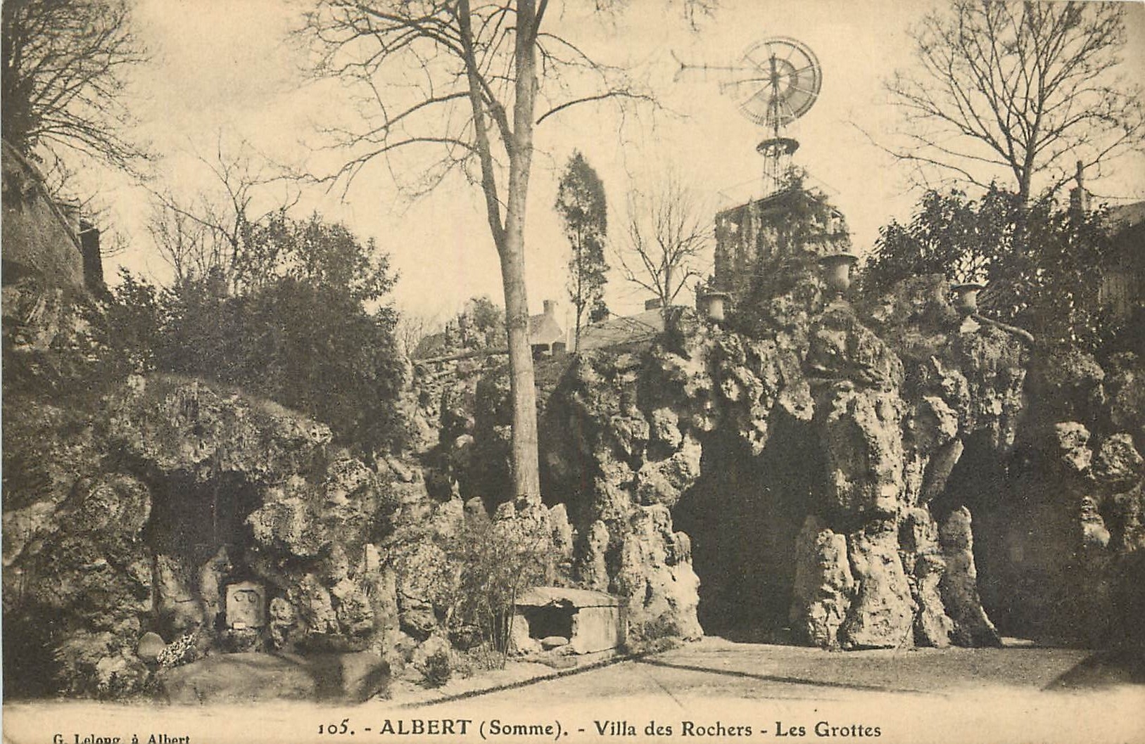 CPA Albert Somme villa des Rochers les grottes 