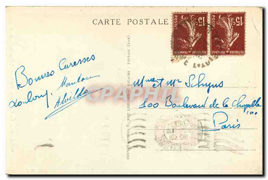 CPA Toulon la Cathedrale eglise de Sainte Marie de la Sevs  — Rückseite