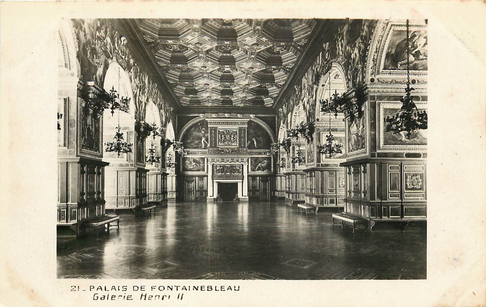 CPA Palais de Fontainebleau galerie Henri II 