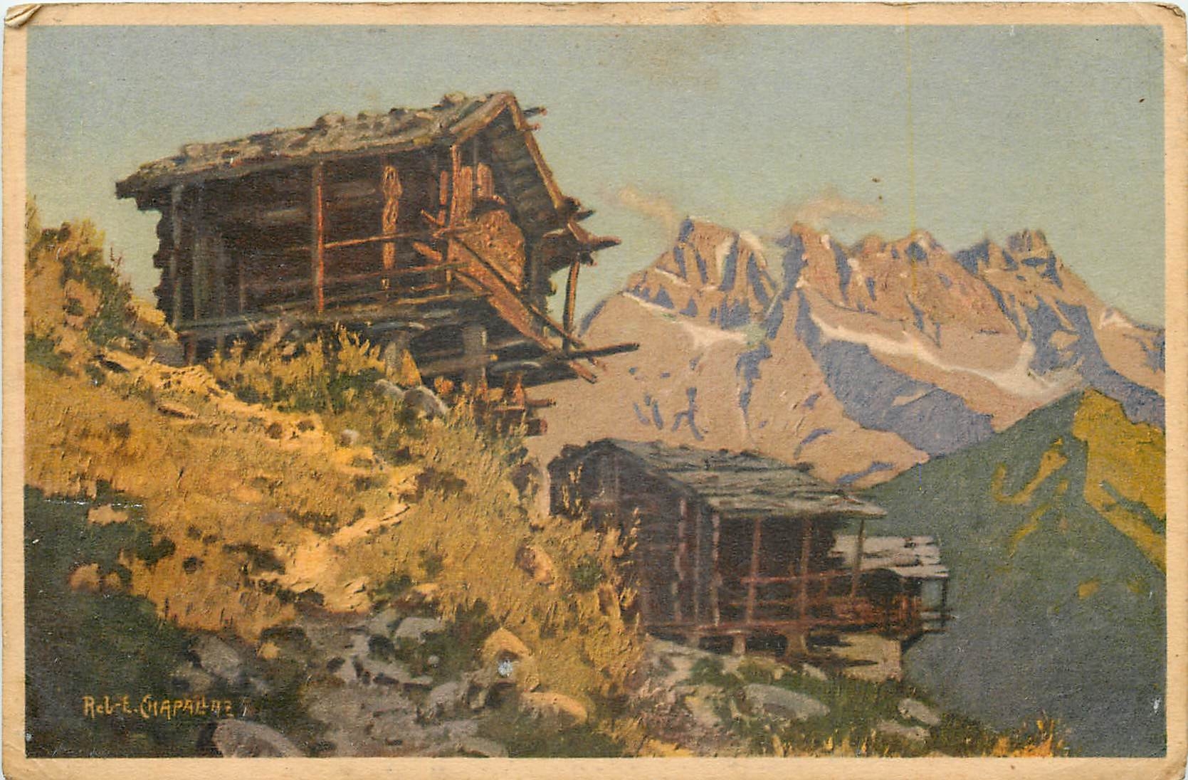 CPA Sur Champery et les Dents du Midi 