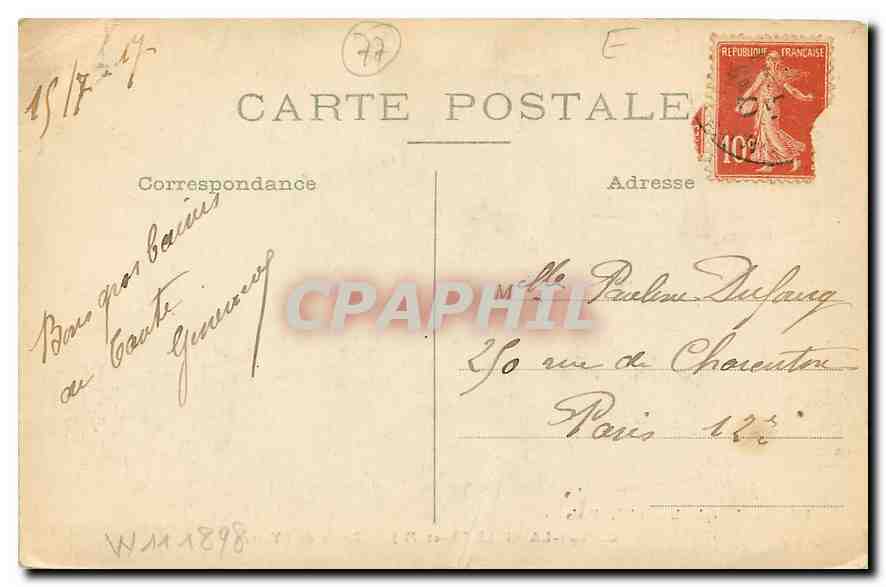 CPA Combs la Ville S et M bords de l'Yerres  — Rückseite