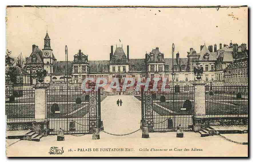 Schloss Fontainebleau — Ehrentor und Abschiedshof — Graphil, Nr. 26