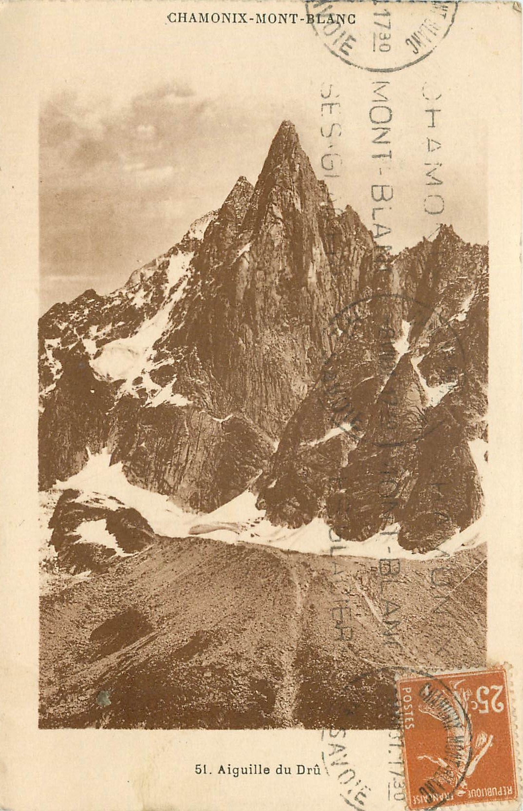 CPA Chamonix Mont Blanc Aiguille du Dru 