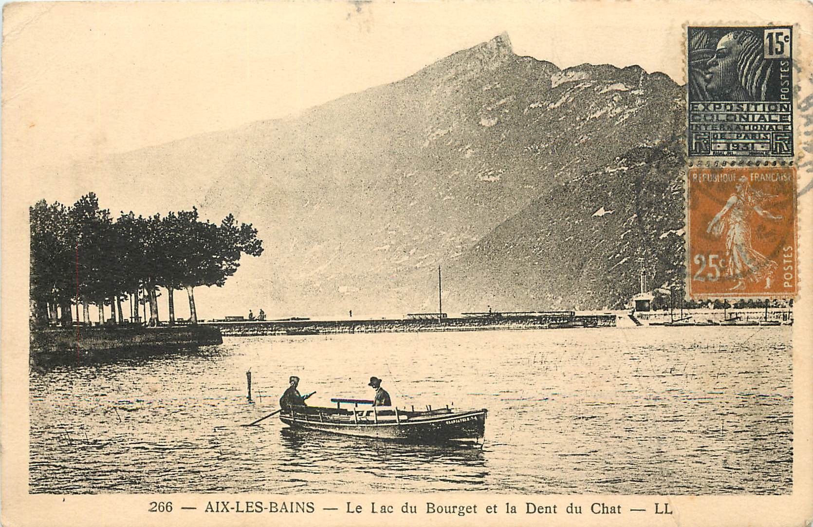 CPA Aix les Bains le Lac du Bourget et la Dent du Chat 