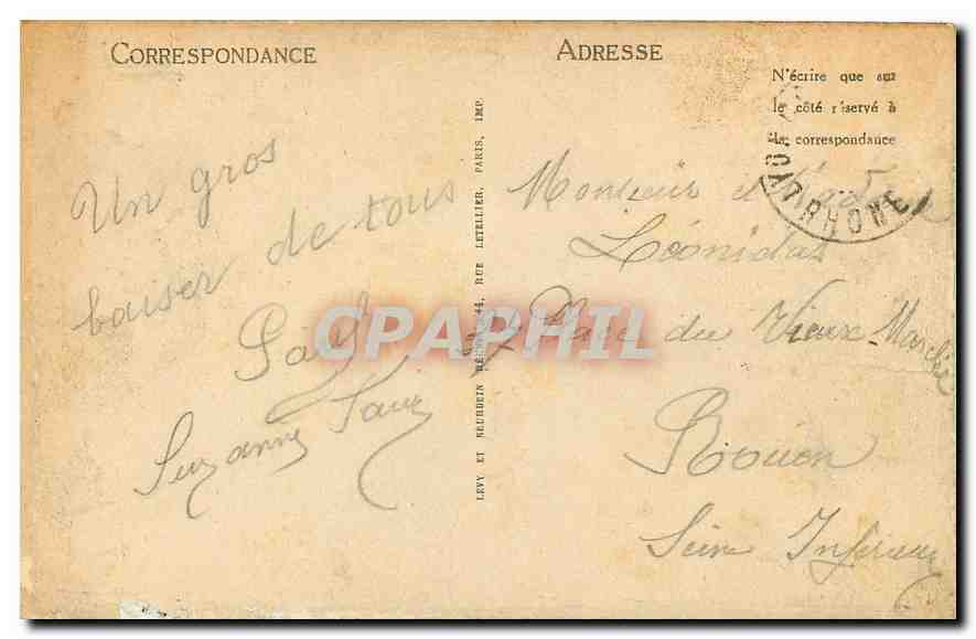 CPA Souvenir de Fourviere Lyon — Verso