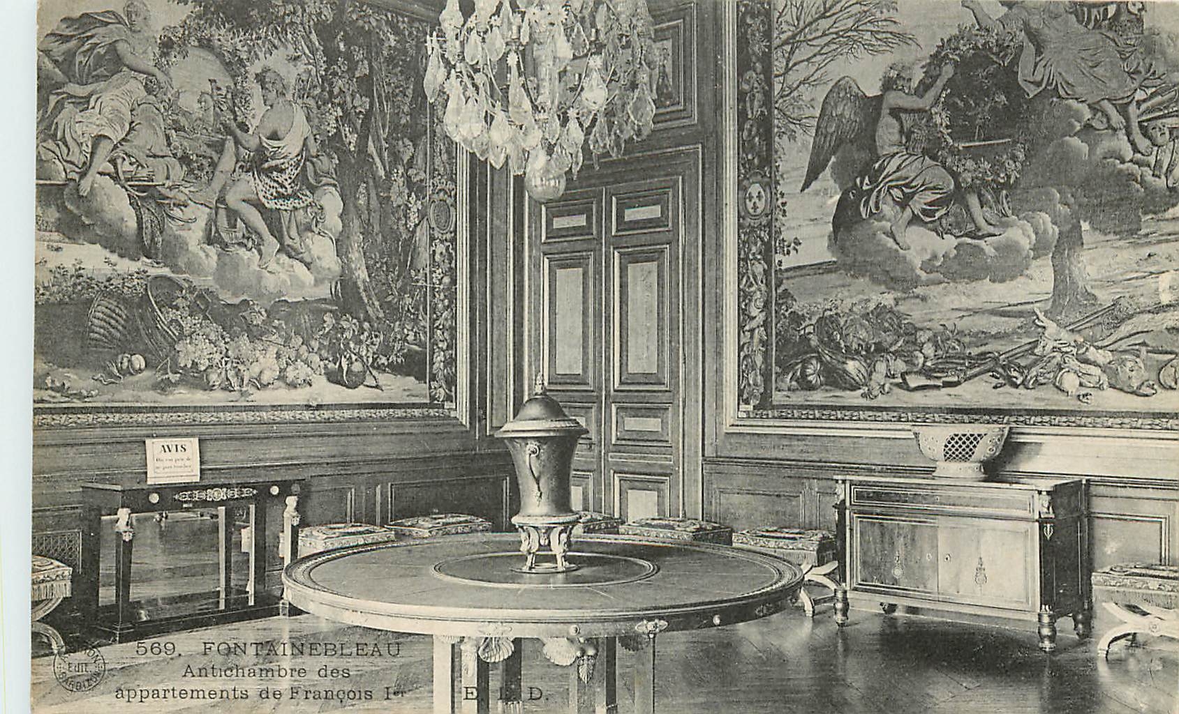Fontainebleau — Antichambre des appartements de François Ier — Édit. E. D.