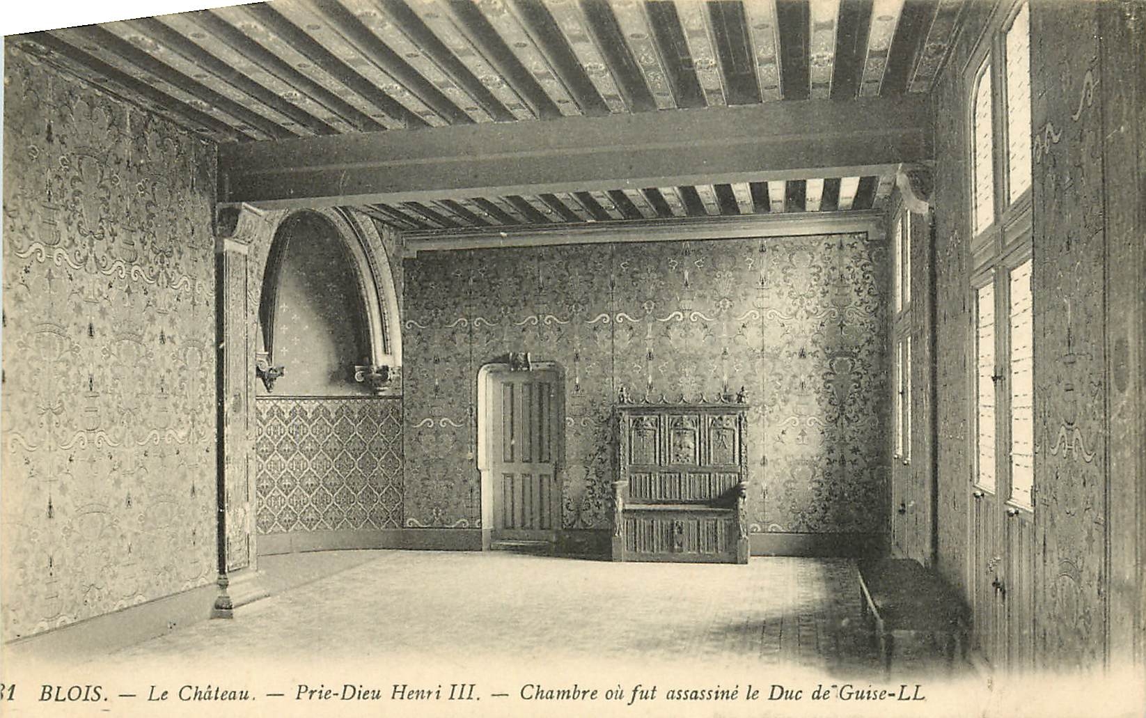 Blois — Das Schloss — Prie-Dieu von Henri III — Zimmer, in dem der Herzog von Guise ermordet wurde