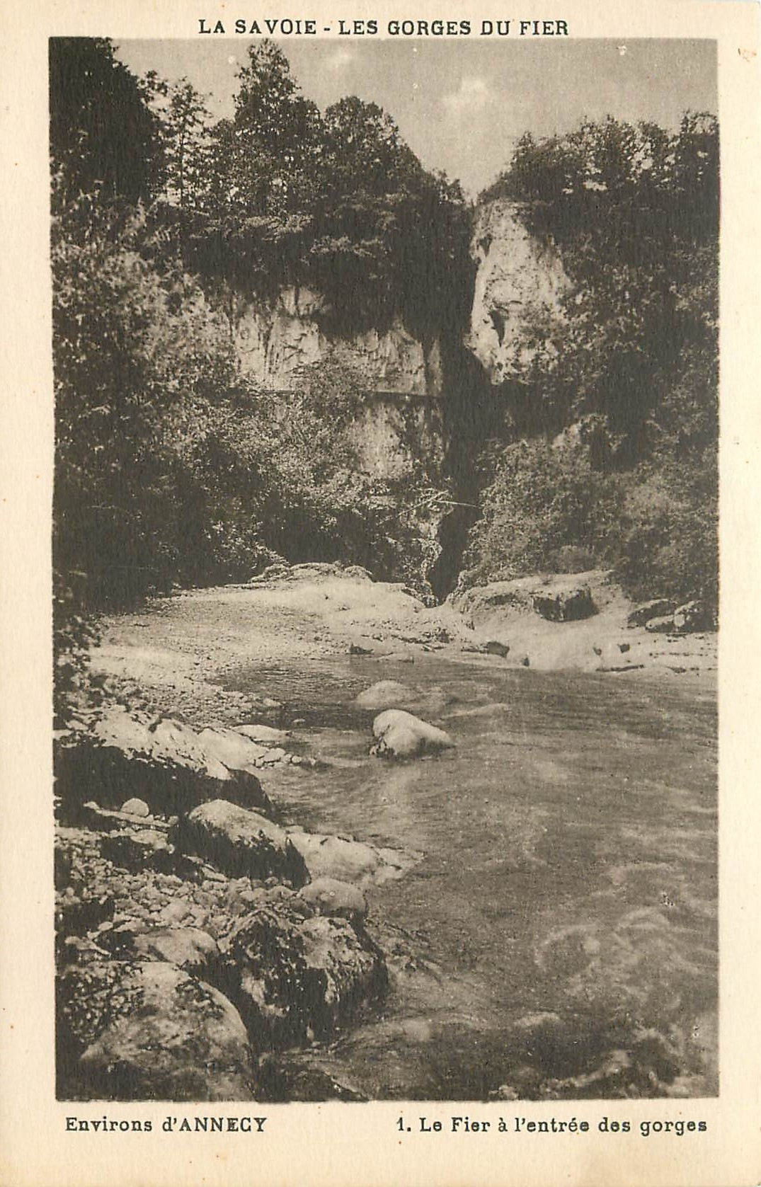 Die Gorges du Fier — Eingang zu den Gorges — J. Romboblet, Annecy (Haute-Savoie)