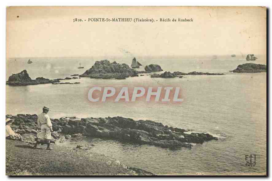 CPA Pointe St Mathieu Finistere recifs de Rocbeck 