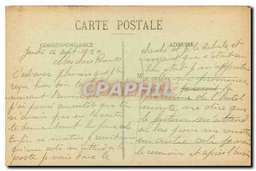 CPA Pointe St Mathieu Finistere recifs de Rocbeck  — Verso