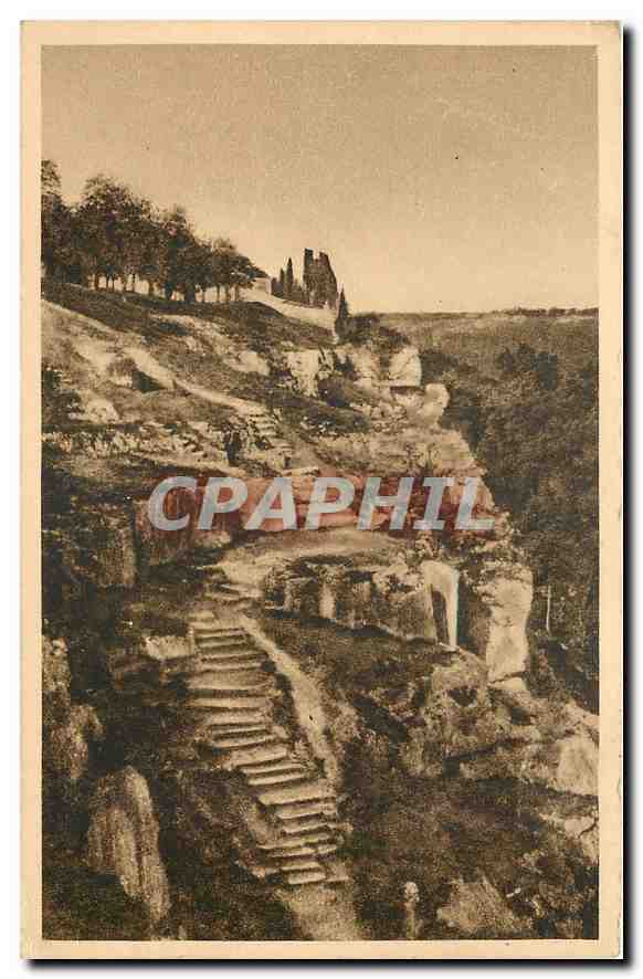 L'escalier rustique des Rochers de Porteau — Poitiers — éditeur Le Poitou Pittoresque, n°66