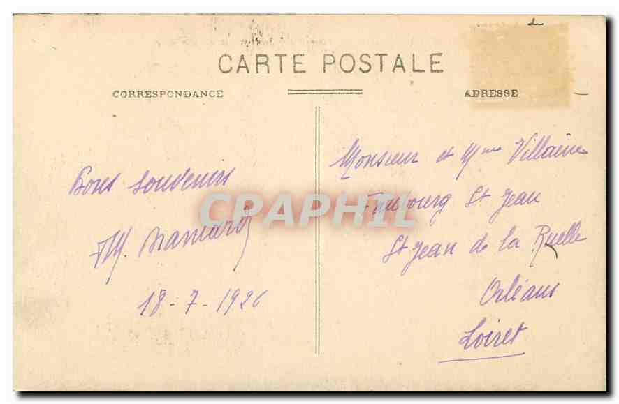 CPA Toulouse vue prise du Clocher de la Dalbade  — Verso