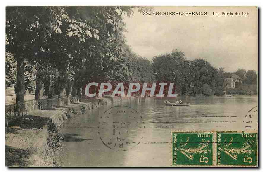 CPA Enghien les Bains les Bords du Lac 