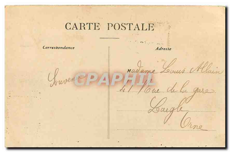 CPA Reims rue de Vesle le Theatre et la Cathedrale  — Rückseite