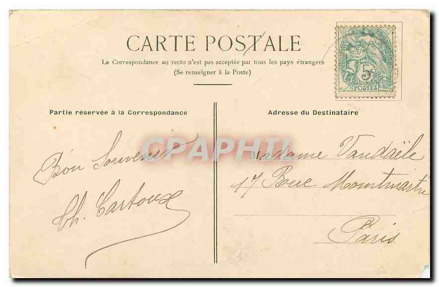 CPA Moret sur Loing Porte de Samois  — Back