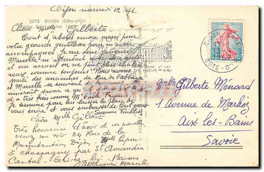 CPA Dijon Cote d'Or Eglise Saint Michel XVI siecle  — Rückseite