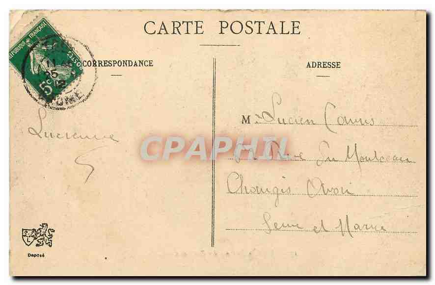 CPA Lyon la Gare des Brotteaux  — Verso