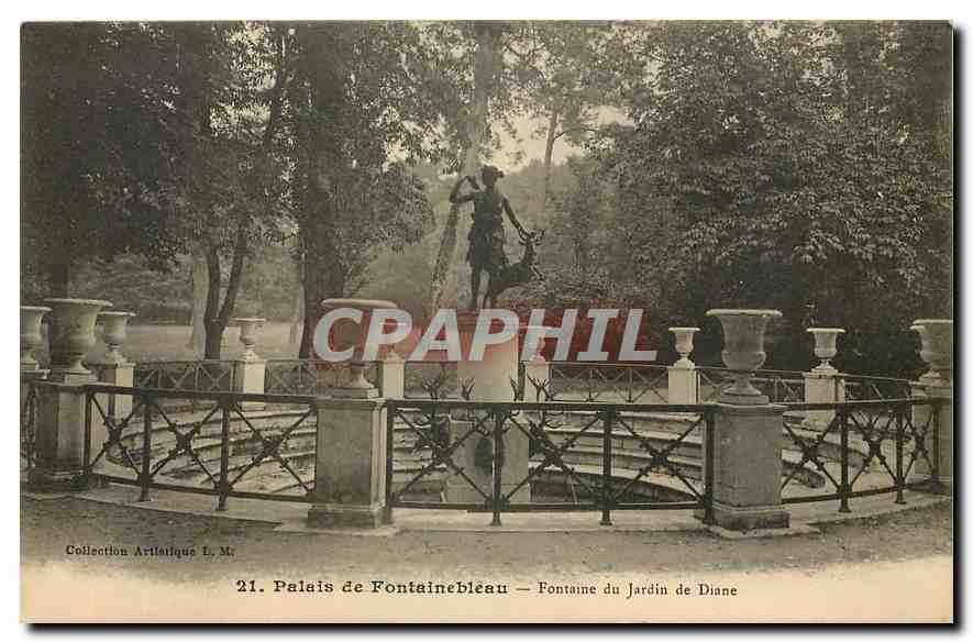 Palazzo di Fontainebleau — Fontana del Giardino di Diana — Collezione Artistica L. M.