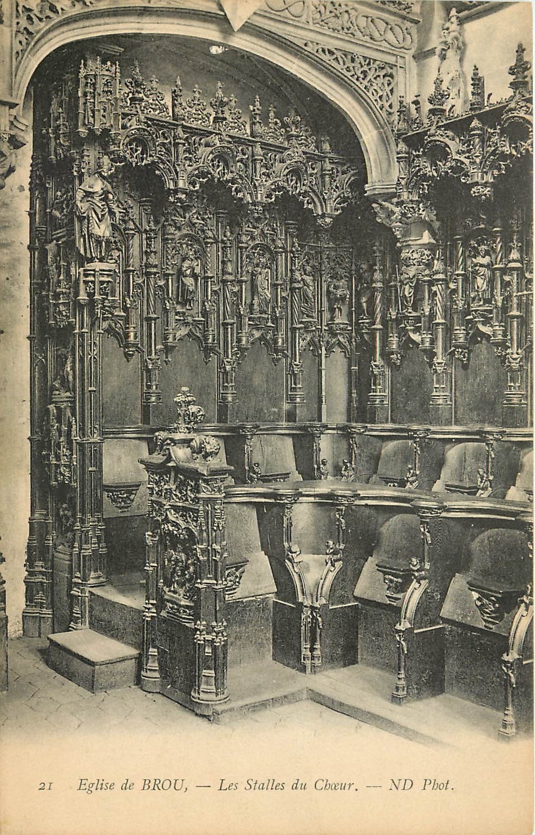 CPA Eglise de Brou les Stalles du Choeur 