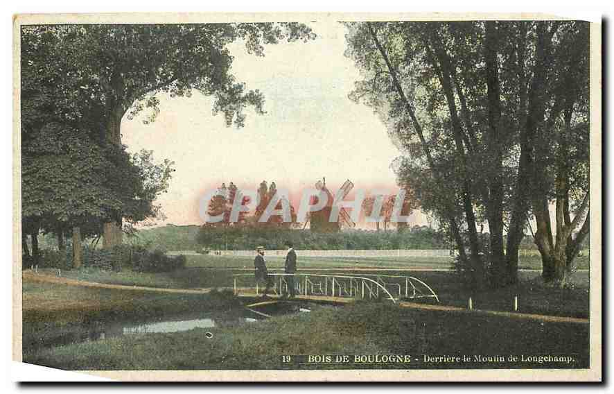 CPA Bois de Boulogne Derriere le Moulin de Longchamp 