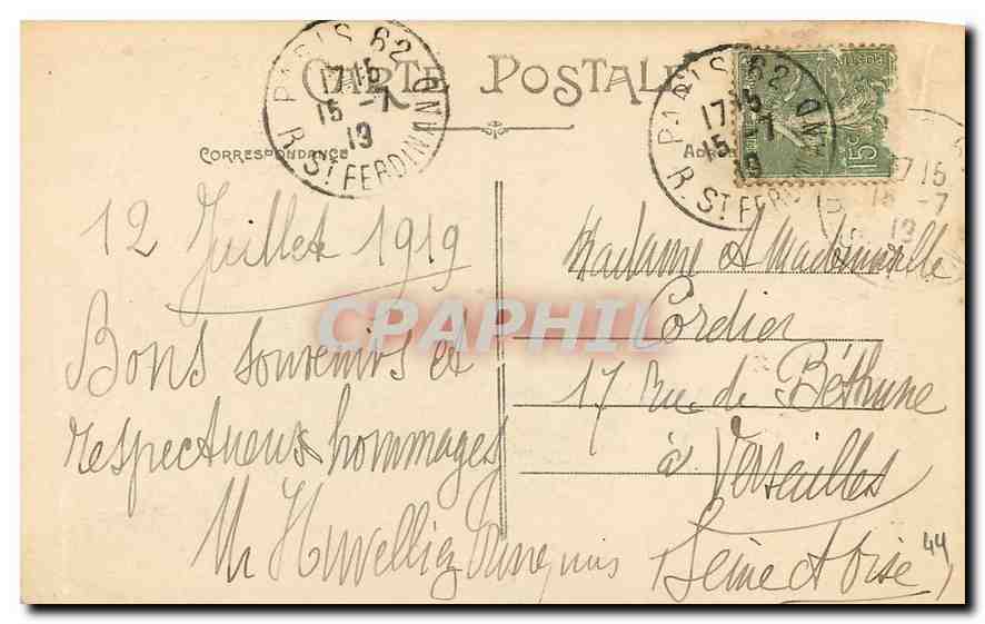 CPA Batz L Inf la Tour de l'eglise Saint Guenole XVII siecle  — Back