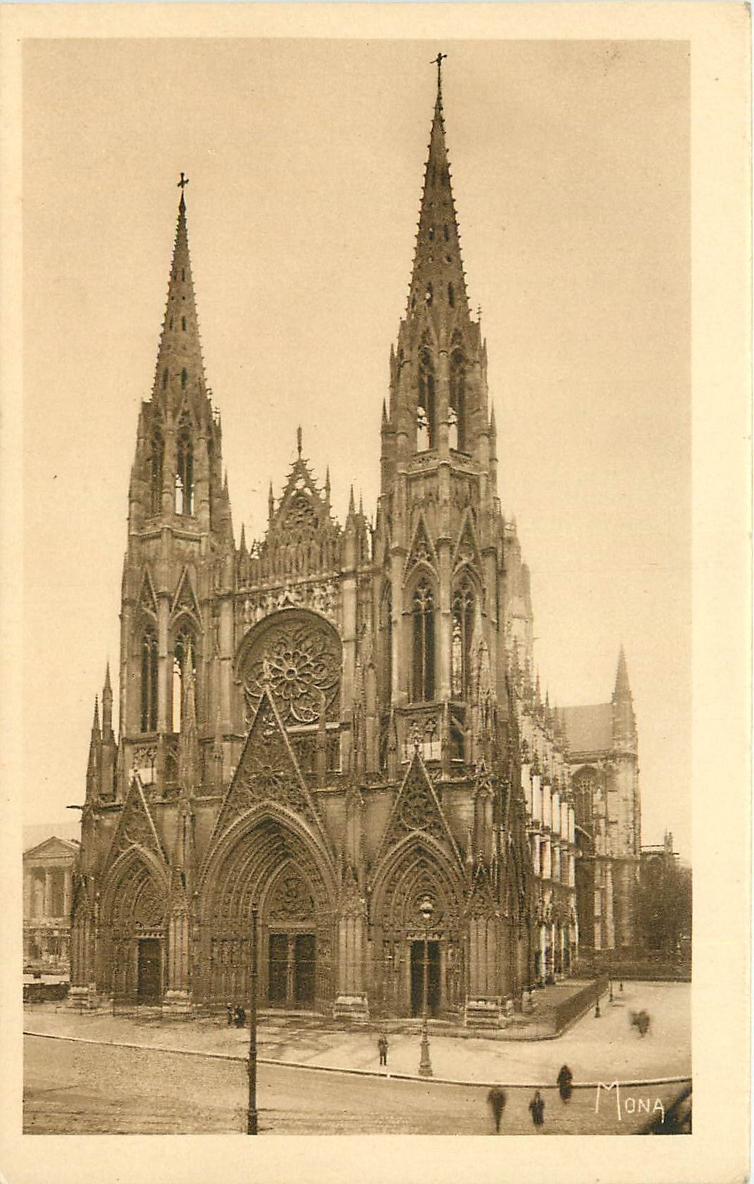 CPA Les Petits Tableaux de Normandie Rouen la Ville Musee l'Eglise Saint Ouen de style gothique rayo