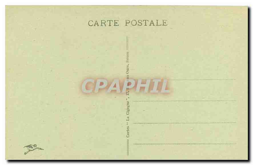 CPA Rouen Vieille Maison Rue St Romain Cour d'Albane  — Verso