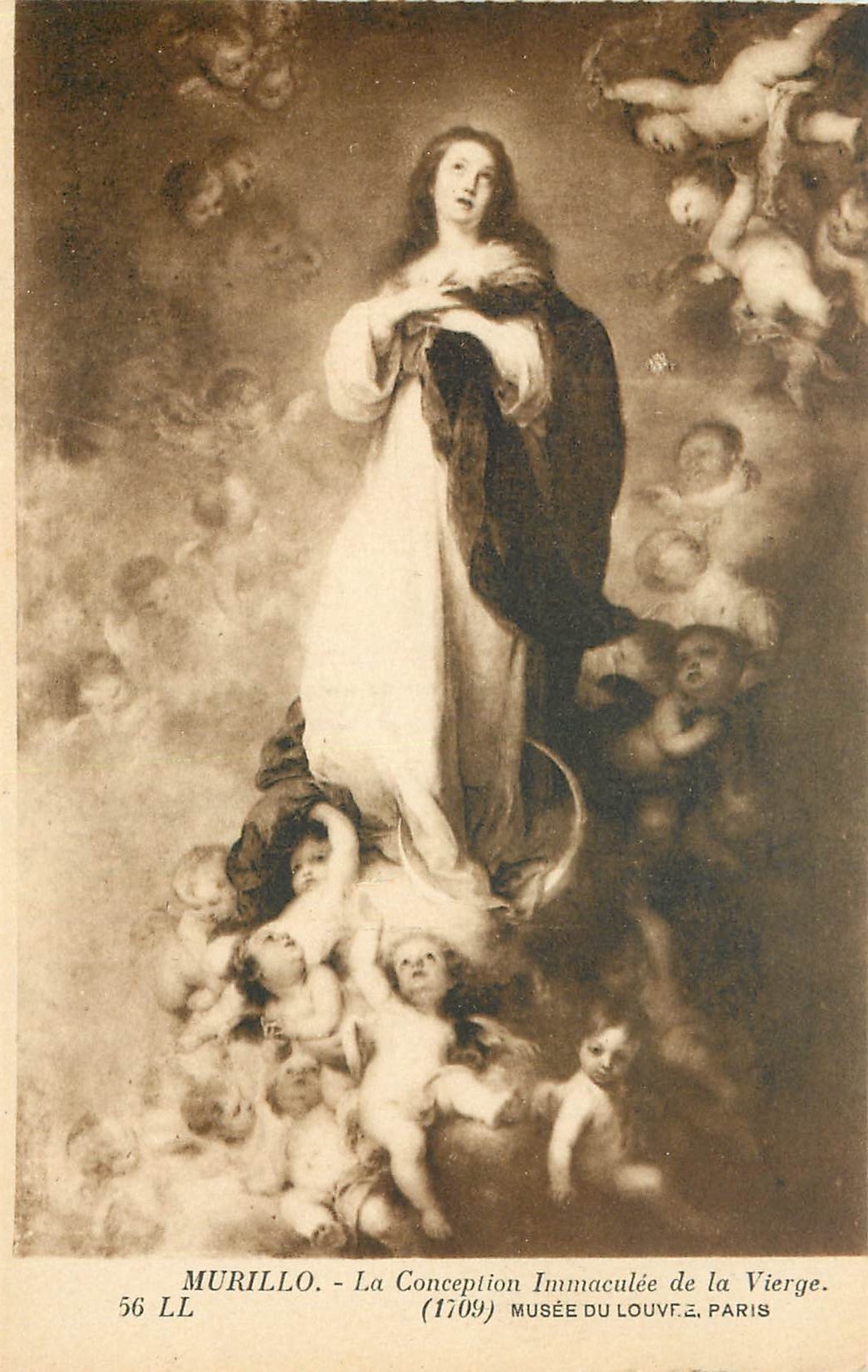CPA Murillo la Conception Immaculee de la Vierge 170+ Musee du Louvre Paris 
