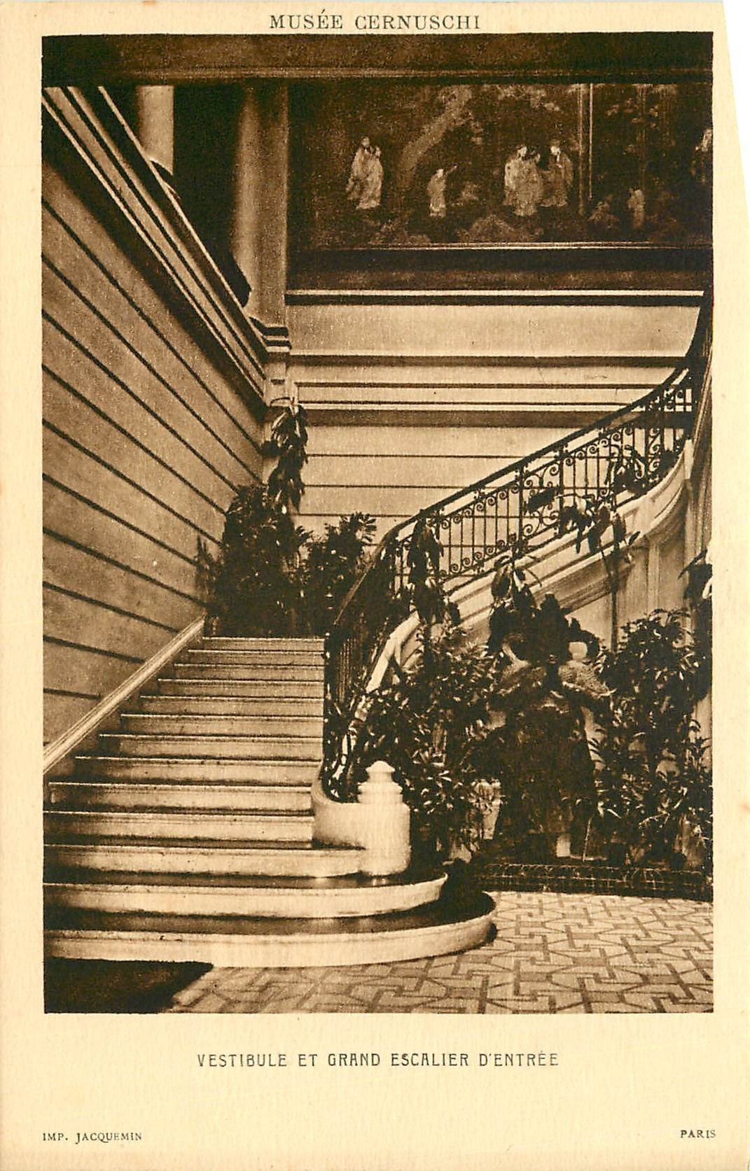CPA Musee Cernuschi Vestibule et grand Escalier d'entree 