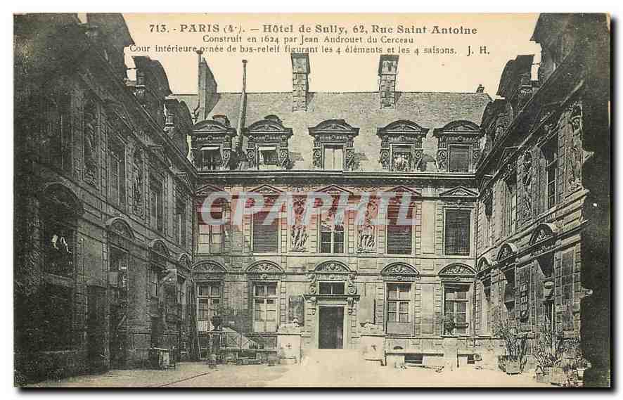 CPA Paris Hotel de Sully 26 Rue Saint Antoine 