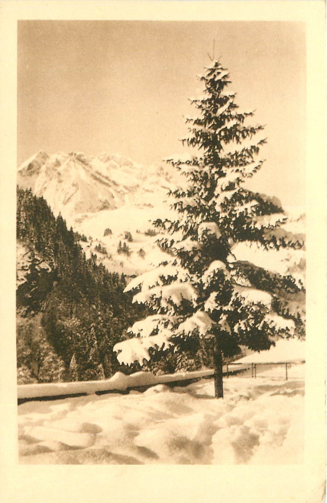 CPA La Giettaz Villas Jeanne d'Arc et St Francois la Terrasse des Villas sous la neige 