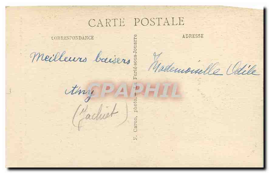 CPA Abbaye Benedictine Jouarre S et M Tombeau de Sainte Telchilde premiere Abbesse de Jouarre an 630 — Verso