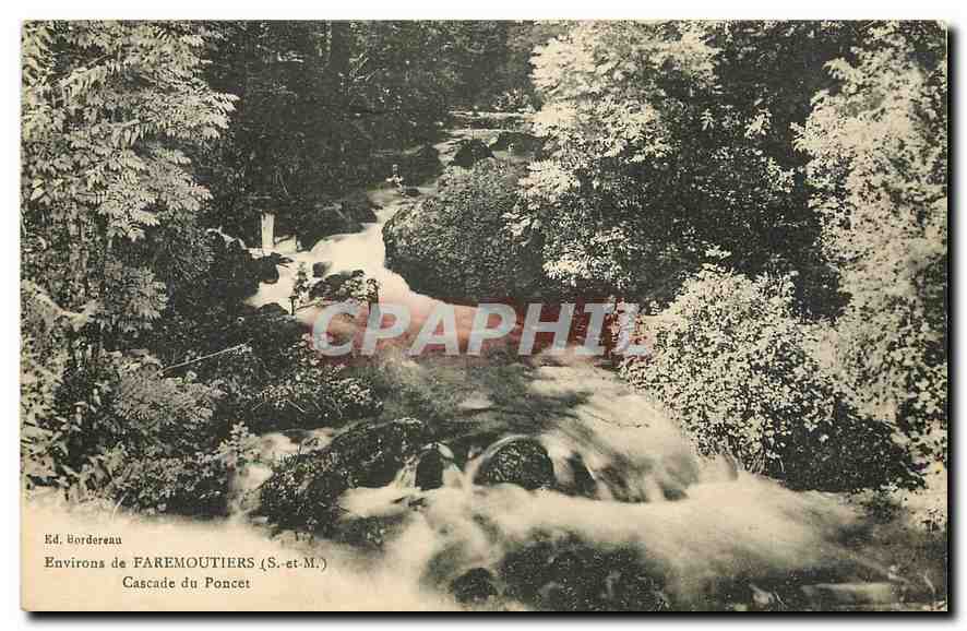 CPA Environs de Faremoutiers S et M Cascade du Poncet 